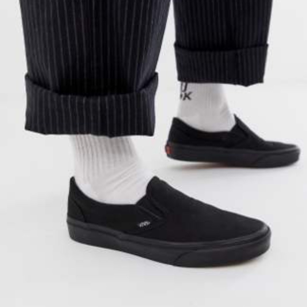 Vans Men's Classic Black Slip-On Sneakers